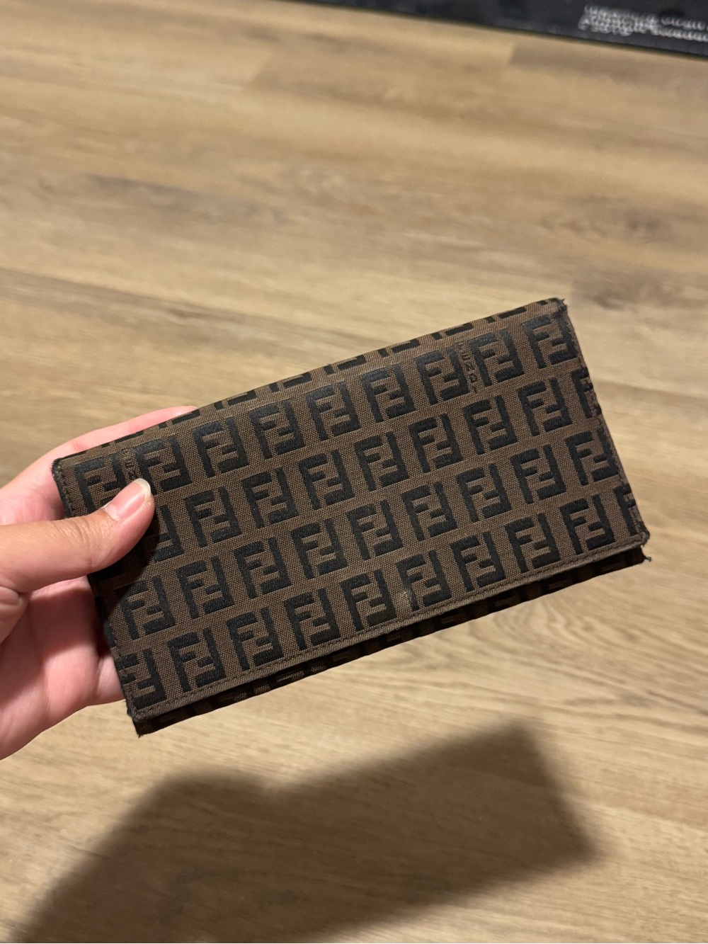 Fendi Vintage Zucca FF Monogram Brown Long Continental Wallet